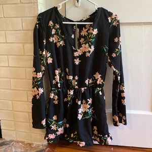 Urban Outfitters floral romper with back slit